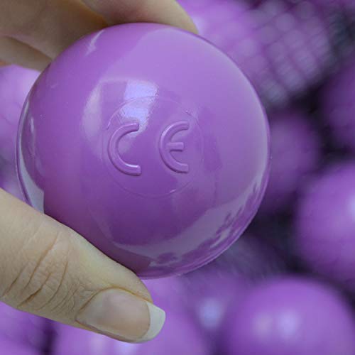 LittleTom 50 Bolas de PE 5,5cm de diámetro para llenar Piscinas de niños Morado