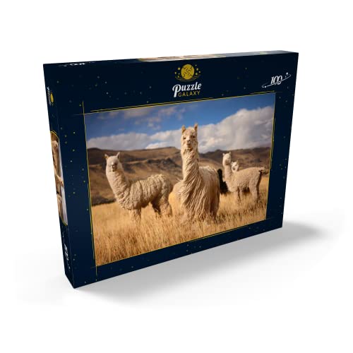 Llamas (Alpacas) En Los Andes, Perú, Sudamérica - Premium 100 Piezas Puzzles - Colección Especial MyPuzzle de Puzzle Galaxy