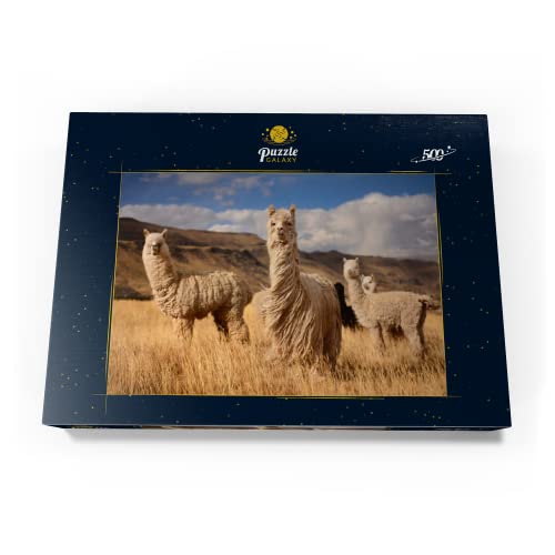 Llamas (Alpacas) En Los Andes, Perú, Sudamérica - Premium 500 Piezas Puzzles - Colección Especial MyPuzzle de Puzzle Galaxy