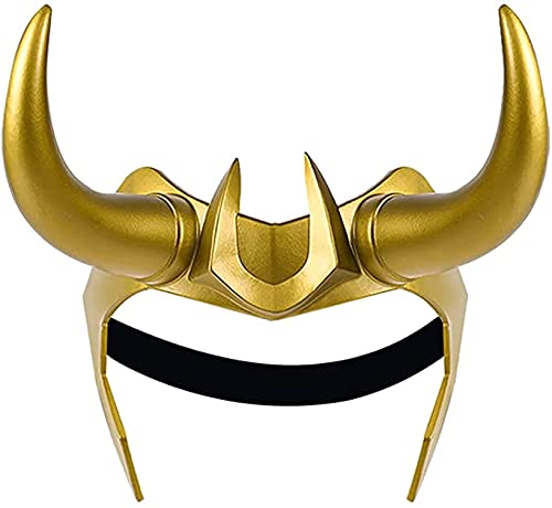 Loki Casco Cuernos Cosplay, 2021 TV Loki Series Películas Thor Ragnarok Loki Corona Máscara Cosplay Halloween Accesorios de disfraz