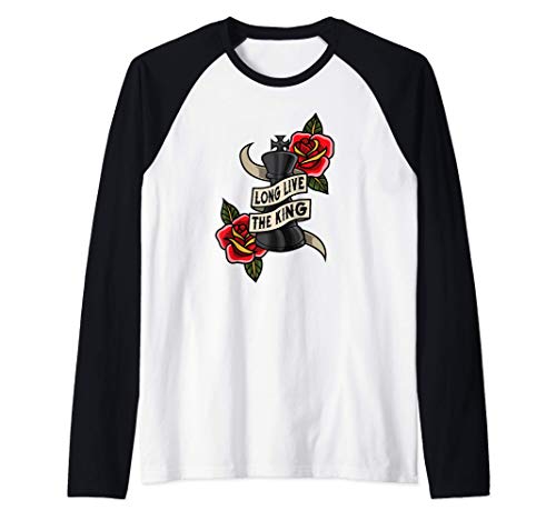 Long Live The King - Figuras de ajedrez - Ajedrez Camiseta Manga Raglan