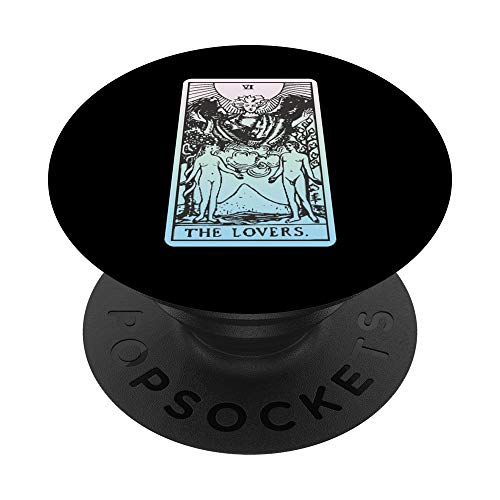 Los Amantes Carta del Tarot Bruja Adivino Brujería Psíquico PopSockets PopGrip: Agarre intercambiable para Teléfonos y Tabletas