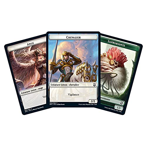 Magic The Gathering- Deck Commander Forgotten Realms-Aventuras en los Reinos Oubliés-Aura de valentía (Verde-Blanco-Azul) (Wizards of The Coast C88961010)