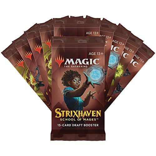 Magic: The Gathering Strixhaven Bundle, 10 Potenciadores (150 Cartas Mágicas) y Accesorios, Multicolor