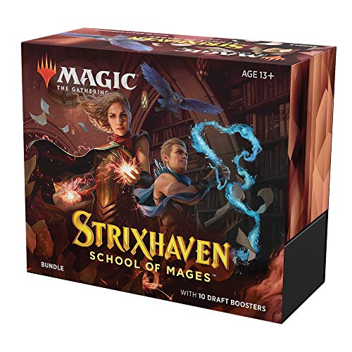 Magic: The Gathering Strixhaven Bundle, 10 Potenciadores (150 Cartas Mágicas) y Accesorios, Multicolor