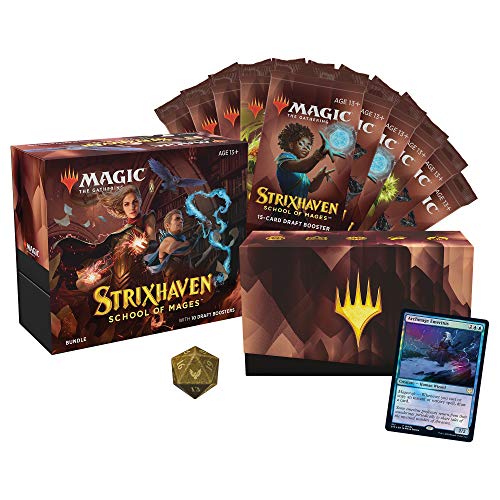 Magic: The Gathering Strixhaven Bundle, 10 Potenciadores (150 Cartas Mágicas) y Accesorios, Multicolor