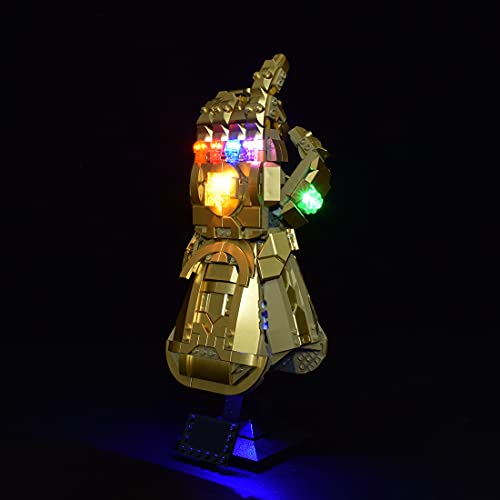 MBKE Conjunto de Luces Lluminación para LEGO 76191 Marvel Guantelete del Infinito , Kit de luz LED Compatible con Lego 76191