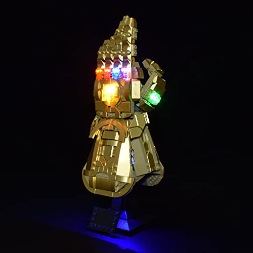 MBKE Conjunto de Luces Lluminación para LEGO 76191 Marvel Guantelete del Infinito , Kit de luz LED Compatible con Lego 76191