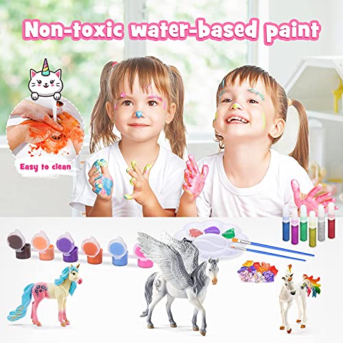 MDINGTD Manualidades Niños 3 4 5 6 7 8 Años, Regalos Niños 3-10 Años Unicornios para Niñas Juguetes Figuras para Pintar Niños 3-10 Años Regalos Pascua Cumpleaños Niños 3-10 Años Kit Manualidades