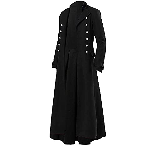 Medieval Steampunk Halloween Costumes for Men Abrigo gótico Vintage FRAC Chaqueta renacentista Pirata Traje Victoriano Gabardina