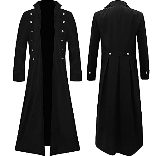 Medieval Steampunk Halloween Costumes for Men Abrigo gótico Vintage FRAC Chaqueta renacentista Pirata Traje Victoriano Gabardina