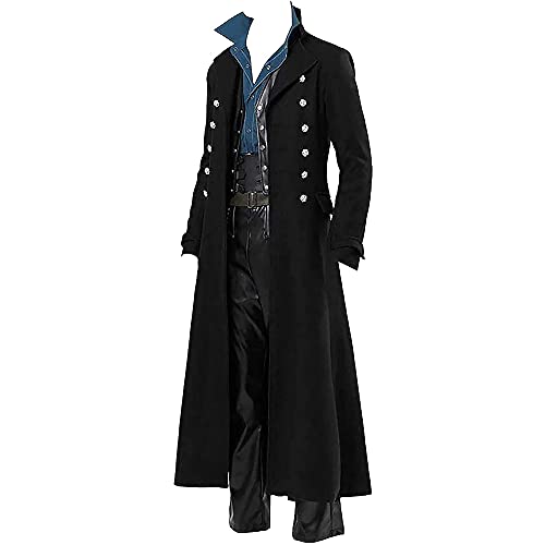 Medieval Steampunk Halloween Costumes for Men Abrigo gótico Vintage FRAC Chaqueta renacentista Pirata Traje Victoriano Gabardina