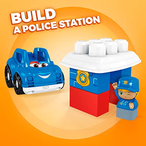 Mega Bloks Coche de Policia, juguete de construcción para niños + 1 año (Mattel GCX08)