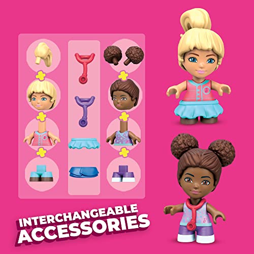 Mega Construx Barbie Cuidado de animales, clínica veterinaria de juguete con muñecas, bloques de construcción y accesorios (Mattel GYH09)