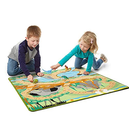 Melissa & Doug Prehistoric Playground - Alfombra de actividad de dinosaurios (99 x 91,4 cm, embalaje abreviado)