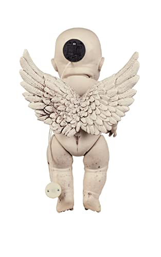 MIMIKRY Muñeca decorativa de ángel con efecto de luz, terrorífico