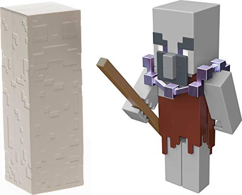 Minecraft Dungeons Figura de batalla coleccionable de 3.25 pulgadas y accesorios, basado en videojuegos, regalo de historias imaginativas para niños y niñas de 6 años en adelante