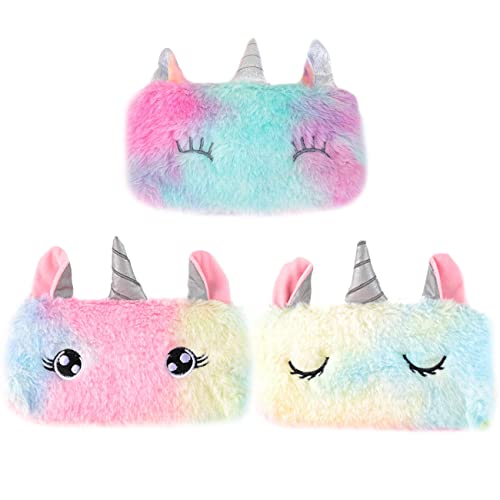 Miotlsy Estuches Escolares de Unicornio - Lápices Estuche Lápices de Felpa de Unicornio Bolsa de Cosméticos Estuches Portalapices Caja de Almacenamiento para Unicornio Regalo de Cumpleaños para Niños