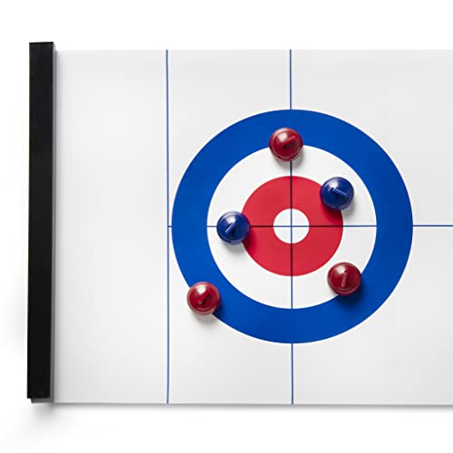 MIQUELRIUS MR13177 - Juego de Mesa Curling - de 2 a 8 Jugadores - a partir 6 años - Pista Enrollable