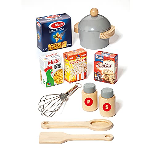 MOLTO | Cocinita de Madera para Niña y Niño con Electrodomésticos | Juguetes Educativos para Niños | Cocina de Juguete con Materiales Eco-Friendly | Partir de 3 Años