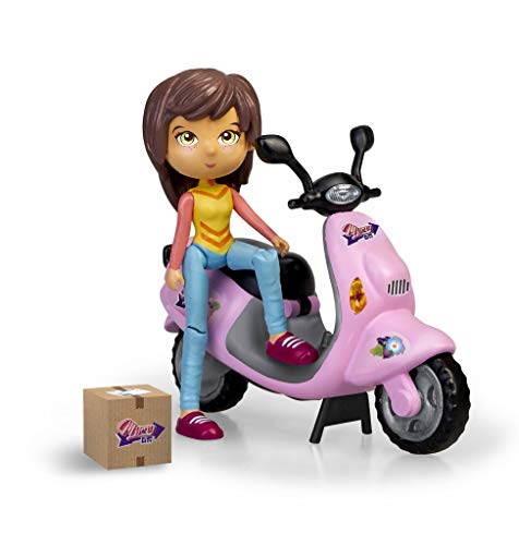 Mymy Becca + Delivery Bike - Pack de Figura con Moto y Accesorios para niños y niñas a Partir de 4 años - (Famosa 700016234)