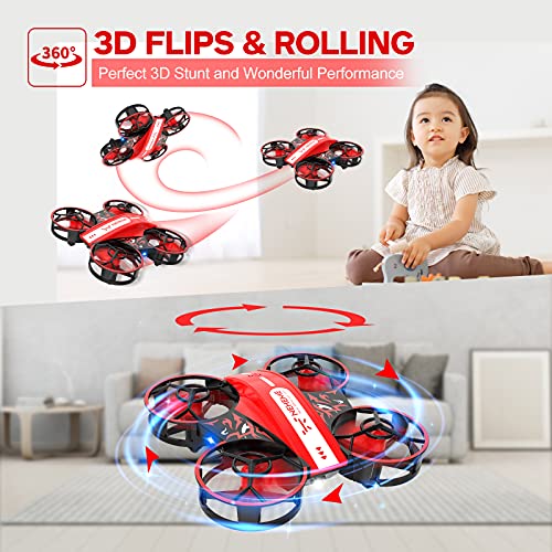 NEHEME NH330 Mini Drones para niños y principiantes adultos, Dron Quadcopter con Control Remoto, modo sin cabeza, lanzamiento para llevar, flip 3D y 2 baterías, Juguetes y regalos voladores RC