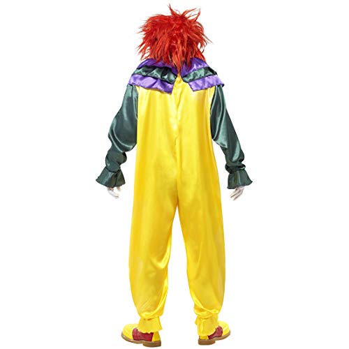 NET TOYS Disfraz de Payaso de Terror con máscara - XL (ES 56/58) - Escalofriante Outfit arlequín terrorífico para Caballero - Insuperable para Halloween y Fiestas temáticas