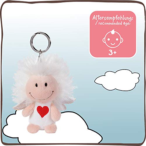 NICI Llavero ángel de la guarda con símbolo de corazón 7cm, blanco (46121)