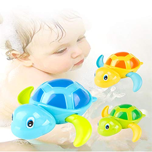 NIWWIN Juguetes clásicos de baño para bebés Tortuga mecánica para niños pequeños Niños Niñas, Juguetes de Agua para Nadar Tortuga de Piscina de Verano Baño Flotador Juguete El Mejor niño Juguete