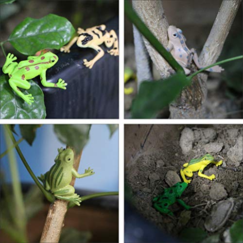 NUOBESTY 24 Piezas de Plástico Figuras de Ranas Ranas de Vinilo Realistas Ranas de Goma Juguete Educativo para Niños Pequeños