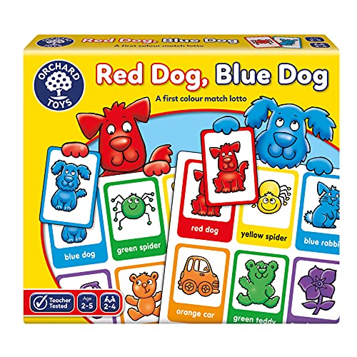 Orchard_Toys Red Dog, Blue Dog - Juego Educativo para Aprender los Colores