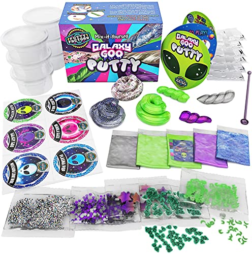 Original Stationery Putty Slime Galáctico Que Brilla en la Oscuridad, 29 Piezas en un Super Kit Infantil de Juego para Aliviar el Estrés y Hacer Experimentos para Niños, Galaxy Space Goo