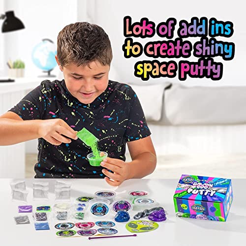 Original Stationery Putty Slime Galáctico Que Brilla en la Oscuridad, 29 Piezas en un Super Kit Infantil de Juego para Aliviar el Estrés y Hacer Experimentos para Niños, Galaxy Space Goo