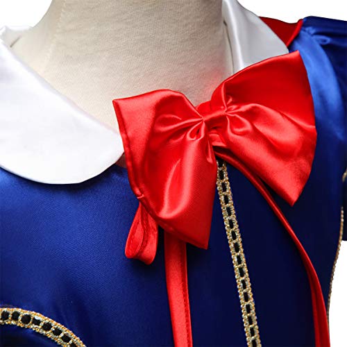 OwlFay Blancanieves Disfraz Vestidos de Princesa con Capa Cuento Hadas Cosplay Halloween Carnaval Navidad Fiesta Vestido de Cumpleaños Ceremonia Comunión Paseo Baile para Niña Infantil 4-5 años