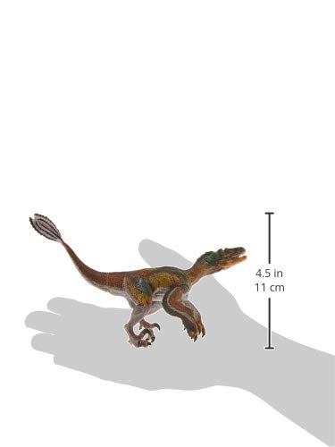Papo Figura Dinosaurio Velociraptor con Plumas 18X6,6X11CM, Multicolor (55055)