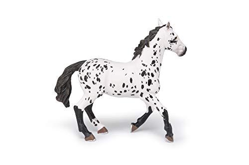 Papo France (2051539 Animaux Figura Caballo Appaloosa, Color Negro, Multicolor