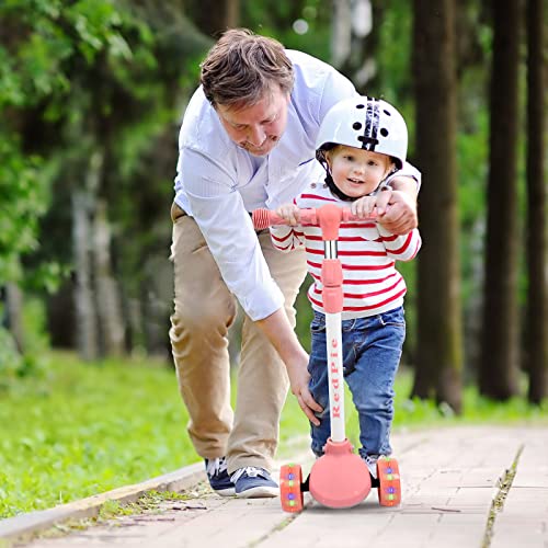 Patinete Niño extraíble,Patinete Niña Regulable en Altura,Patinete 3 Ruedas para 2 a 12 Años,Ruedas LED iluminadas No es Necesario Cargar