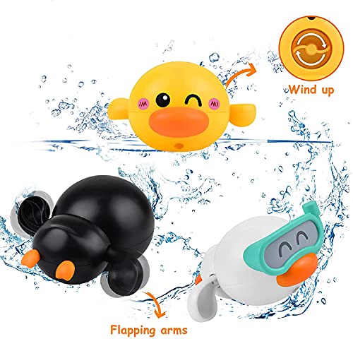 Pato de Cuerda para Bebé Baño Juguetes para Niños Set de 6 Certificado Libre de Sin Contaminantes Sin Moho Bañera Bebe Niños 1 2 3 años Animal Flotante Piscina Agua para Niños Niñas Juguet