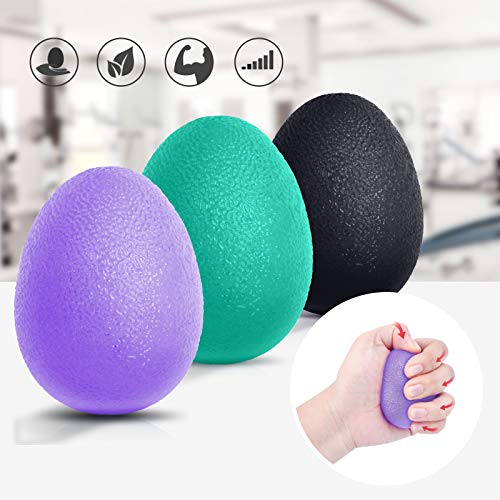 Peradix Stress Ball, 3 Niveles de Resistencia Pelota Antiestrés , Se Puede Usar en Descomprimir、Retirar Fidget、Rehabilitacion Mano、Fortalecedor Agarre（3 Piezas）