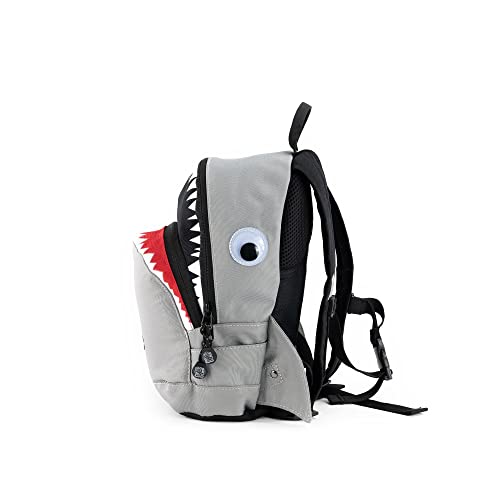 Pick &amp; Pack Pp961 02 Grey Shark Shape-Mochila (tamaño pequeño), Color Gris, Talla única Unisex Adulto