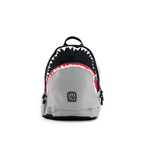 Pick &amp; Pack Pp961 02 Grey Shark Shape-Mochila (tamaño pequeño), Color Gris, Talla única Unisex Adulto