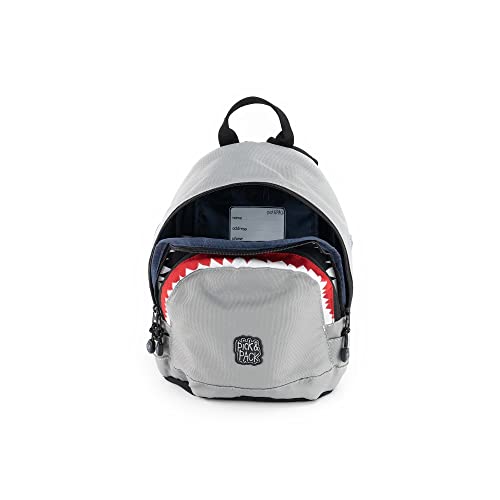 Pick &amp; Pack Pp961 02 Grey Shark Shape-Mochila (tamaño pequeño), Color Gris, Talla única Unisex Adulto