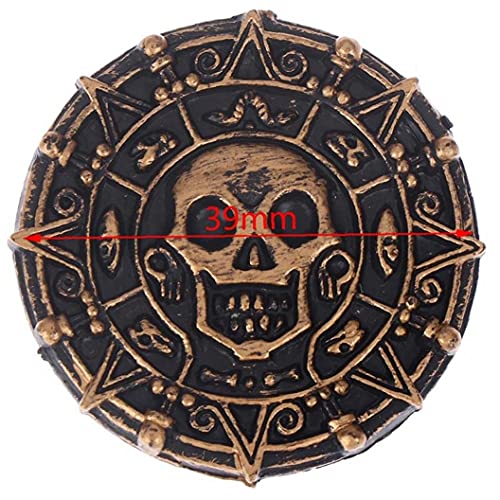 Pinicecore Monedas Piratas Doblones Réplicas Piratas Juguetes para Monedas Favor Decoración De Fiesta De Plata Antigua De Fiesta De Los Niños De Los Favores 10pcs