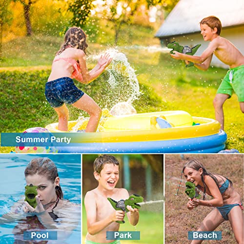 Pistola de Agua, Juguete Pistola de Agua para niños Pistola de agua estilo dinosaurio Water Pistol Squirt Gun Juguete de Verano para Piscina ​Playa Juego de Lucha de Agua para Niñas Niños, Verde