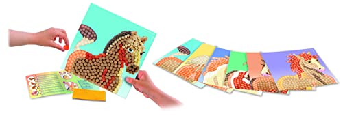 PlayMais Trendy Mosaic Horse Kit de Manualidades para niñas y niños a Partir de 6 años | 3000 Piezas y 6 Plantillas de Mosaico con Caballos | estimula la Creatividad y la motricidad