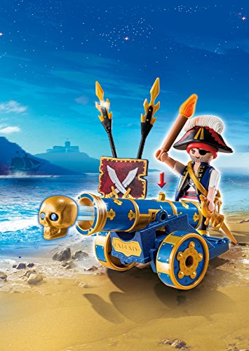 PLAYMOBIL - Cañón Interactivo Azul con Pirata (61640)