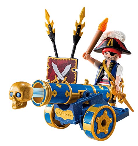 PLAYMOBIL - Cañón Interactivo Azul con Pirata (61640)