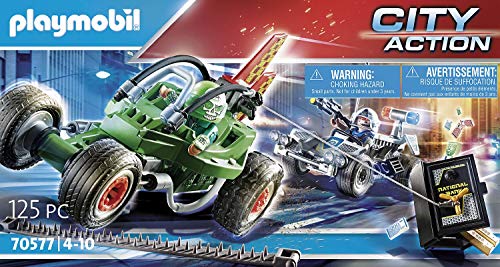 PLAYMOBIL City Action 70577 Kart Policial: persecución ladrón de caja fuerte, Para niños de 4 a 10 años