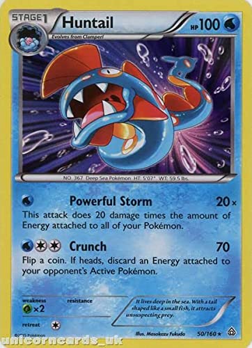 Pokemon Huntail 50/160 Primal Clash Rare Holo Mint Card