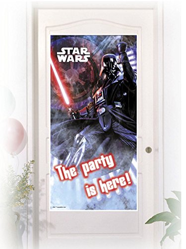 Procos 85219 Star Wars Darth Vader - Decoración para puerta (150 x 75 cm), color negro, rojo y blanco